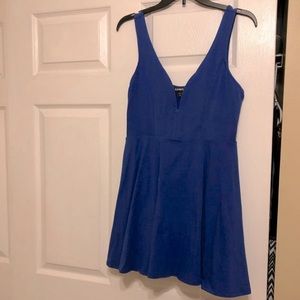 Express Royal Blue Skater Dress Medium